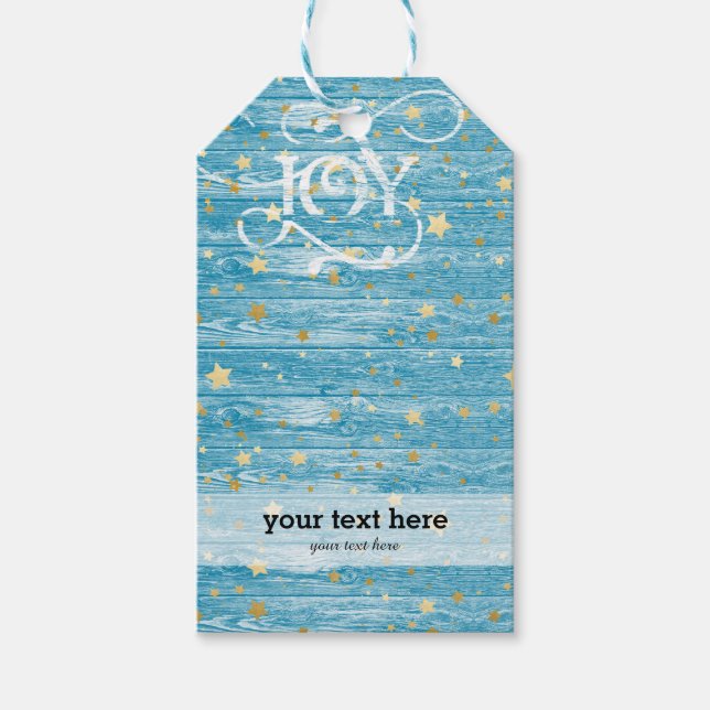 Christmas gold stars gift tags (Front)