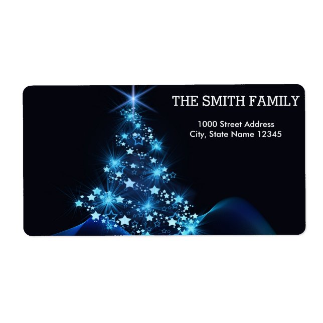 Christmas Gold Tree with Black Background (Front)