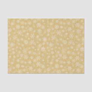 Christmas Gold,white Snowflakes Tissue Paper