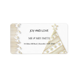 Christmas golden elegance  label