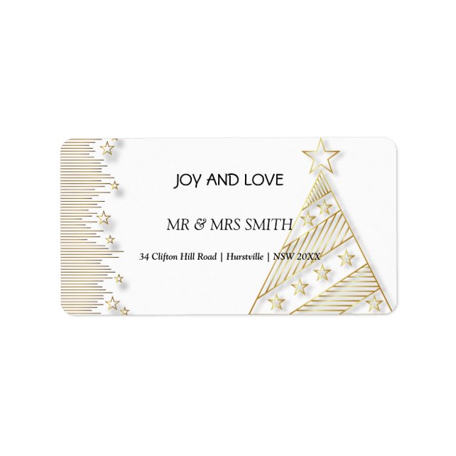 Christmas golden elegance  label (Front)