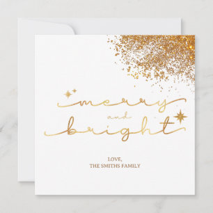Christmas Golden Glitter  Invitation