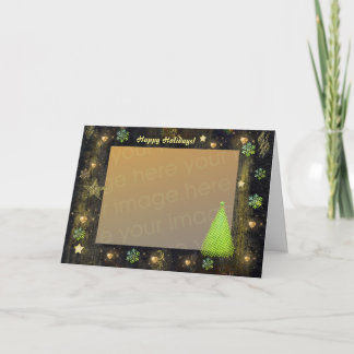 Christmas Golden Hearts Holiday Card