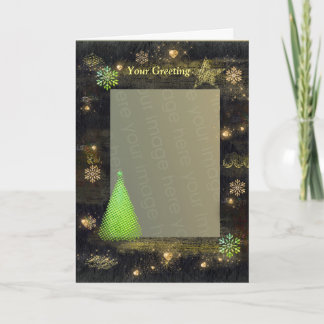 Christmas Golden Hearts Holiday Card