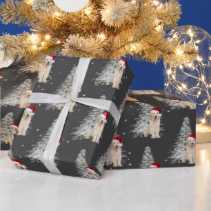 Christmas Golden Retriever and Tree  Wrapping Pape Paper
