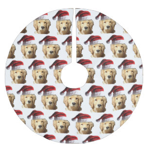 Christmas Golden Retriever Brushed Polyester Tree Skirt