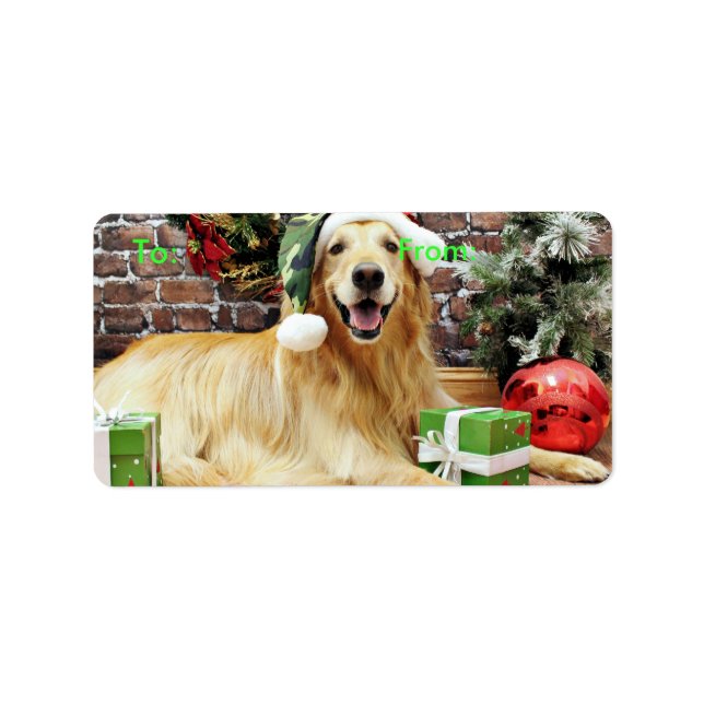 Christmas - Golden Retriever - Conor Label (Front)