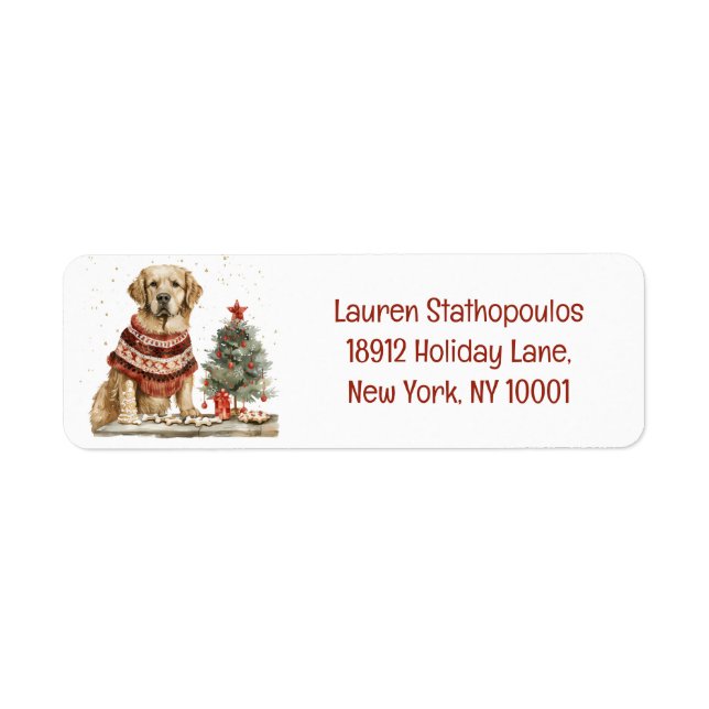 Christmas Golden Retriever Dog (Front)