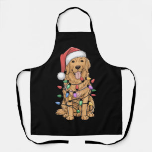 Christmas Golden Retriever Dog Lover Gift Mum Dad Apron