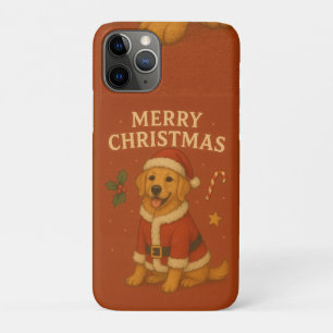 Christmas Golden Retriever Dog Xmas Santa Puppy Case-Mate iPhone Case