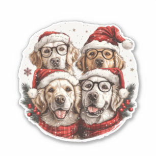 Christmas Golden Retriever Dogs