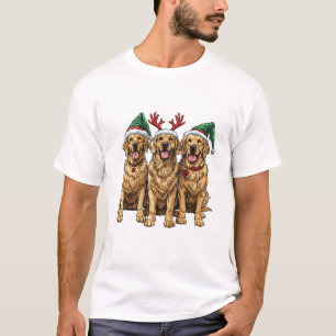 Christmas Golden Retriever Dogs T-Shirt