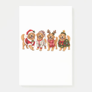Christmas Golden Retriever Holiday Friends Post-it Notes