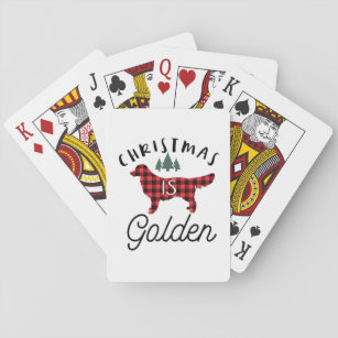 Christmas Golden Retriever Playing Cards