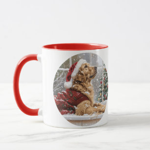 Christmas Golden Retriever Santa Dog Mug