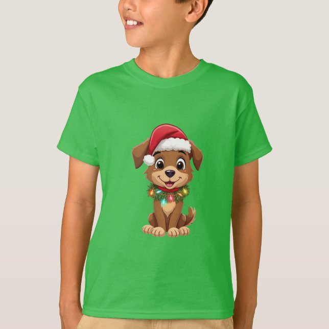 Christmas Golden Retriever Shirt, Happy New Year  T-Shirt (Front)
