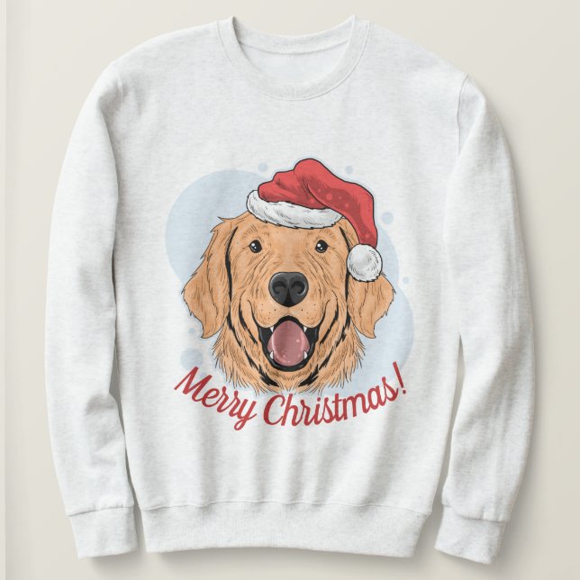 Christmas Golden Retriever Sweatshirt (Design Front)