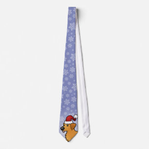 Christmas Golden Retriever Tie
