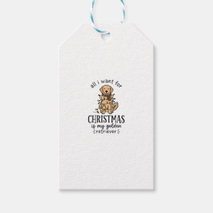 Christmas Golden Retriever Wish List Design Gift Tags