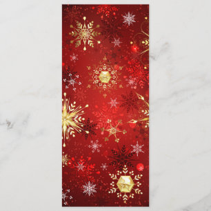 Christmas Golden Snowflakes on Red Background Programme