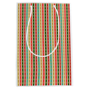 Christmas golden trees patterns - Elegant and Chic Medium Gift Bag