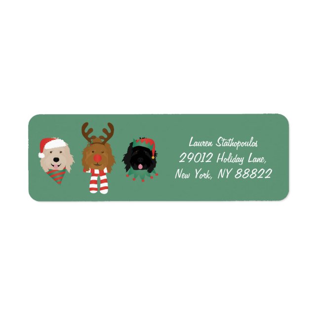Christmas Goldendoodle Dogs (Front)