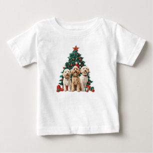 Christmas Goldendoodle Dogs Baby T-Shirt