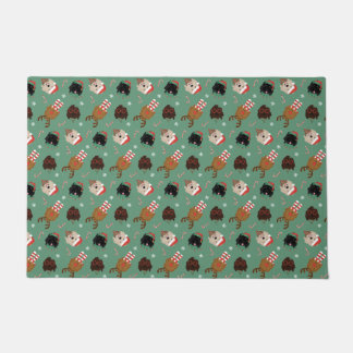 Christmas Goldendoodle Dogs Doormat