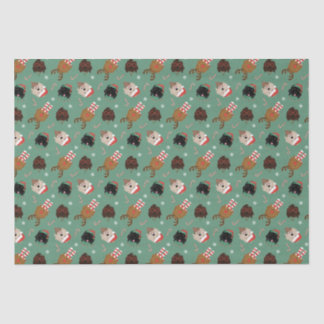 Christmas Goldendoodle Dogs Tissue Paper