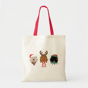 Christmas Goldendoodle Dogs Tote Bag