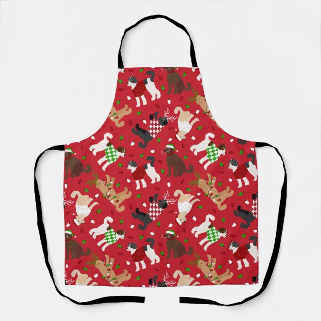 Christmas Goldendoodle Labradoodle Apron (Front)