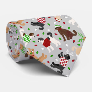 Christmas Goldendoodle Labradoodle Neck Tie