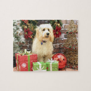 Christmas - GoldenDoodle - Mazy Jigsaw Puzzle