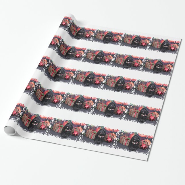 Christmas - GoldenDoodle - PJ Wrapping Paper (Unrolled)