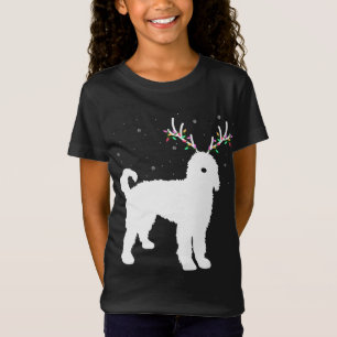 Christmas Goldendoodle With Antlers Xmas Reindeer  T-Shirt