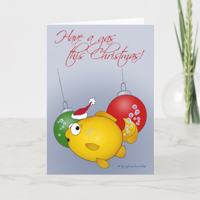 Christmas Goldfish! Holiday Card (Front)