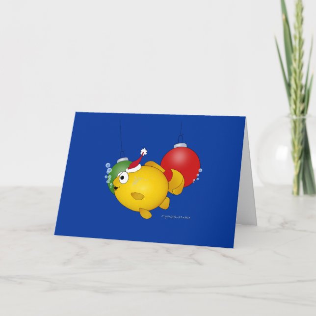 Christmas Goldfish! Holiday Card (Front)