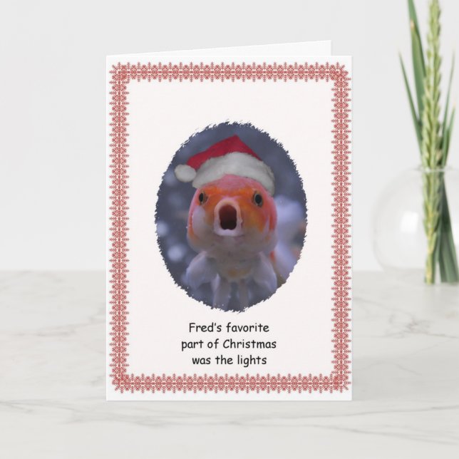 Christmas Goldfish Humourous Card (Front)