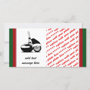 Christmas Golf Ball and Club Holiday Card