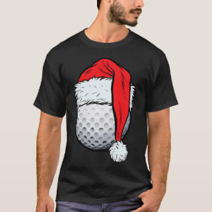 Christmas Golf Ball Santa Hat Xmas Golfing Boys Me T-Shirt