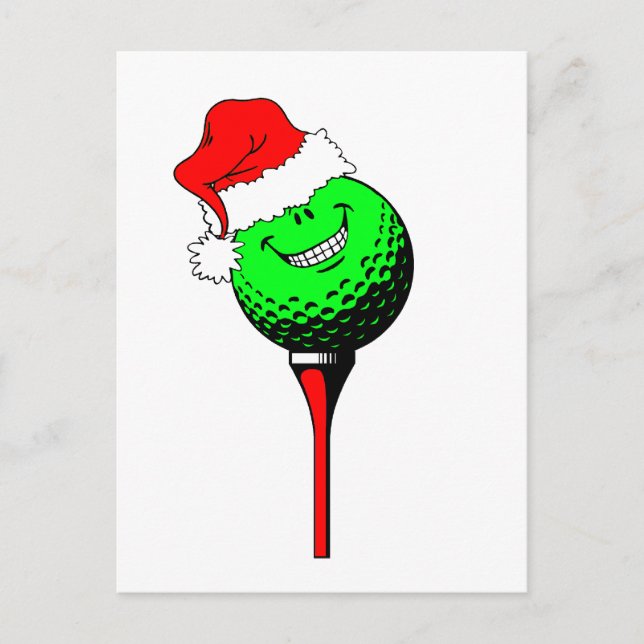Christmas golf holiday postcard (Front)