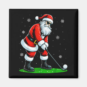 Christmas Golf Santa Golfer Xmas Funny Christmas G Magnet