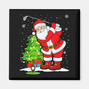 Christmas Golf Santa Golfer Xmas Funny Christmas G Magnet
