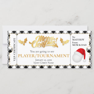 Christmas Golf Ticket, Surprise Gift Voucher