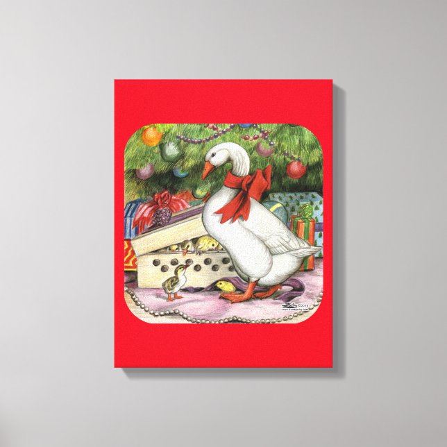 Christmas Goose Canvas Print (Front)