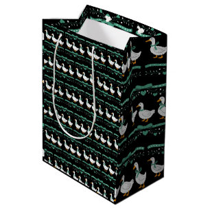 Christmas Goose Funny Goose Lover Xmas Medium Gift Bag