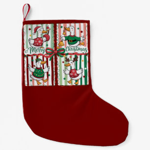 Christmas Goose Funny Holiday Animal Reindeer Duck Small Christmas Stocking