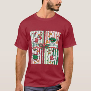 Christmas Goose Funny Holiday Animal Reindeer Duck T-Shirt