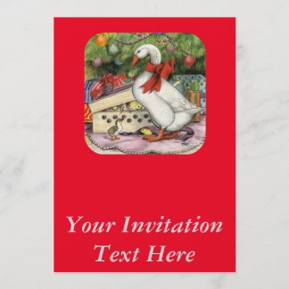 Christmas Goose Invitation