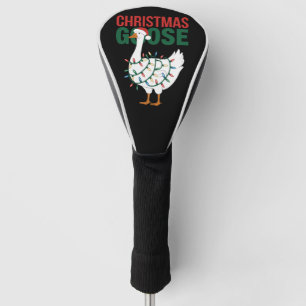 Christmas Goose Lights Cute Holiday Golf Head Cover